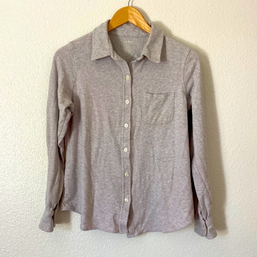 L.L. Bean Gray Button Down Shirt